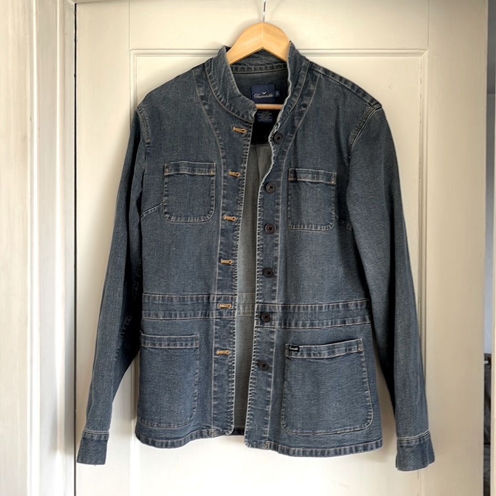 Chic Façonnable French work coat s/denim, excellent condition.